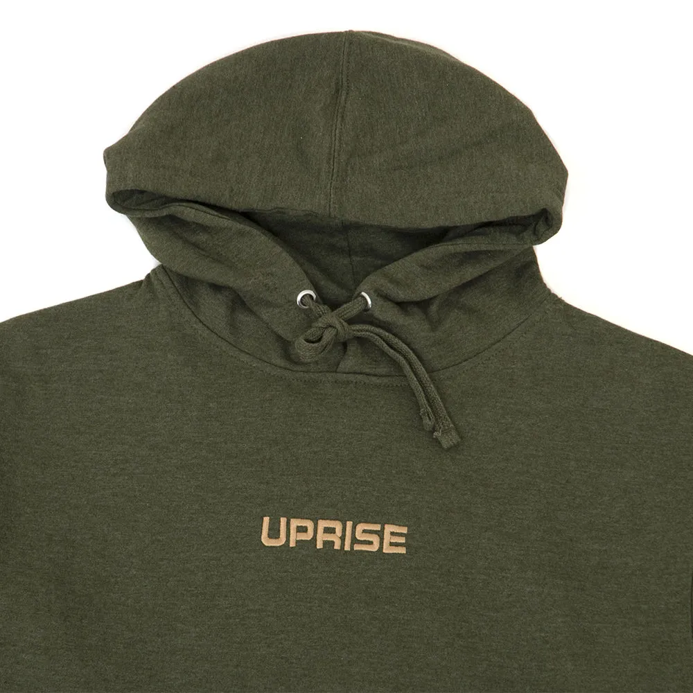 Euro Stretch Midweight Hoody (Army Heather) (S)