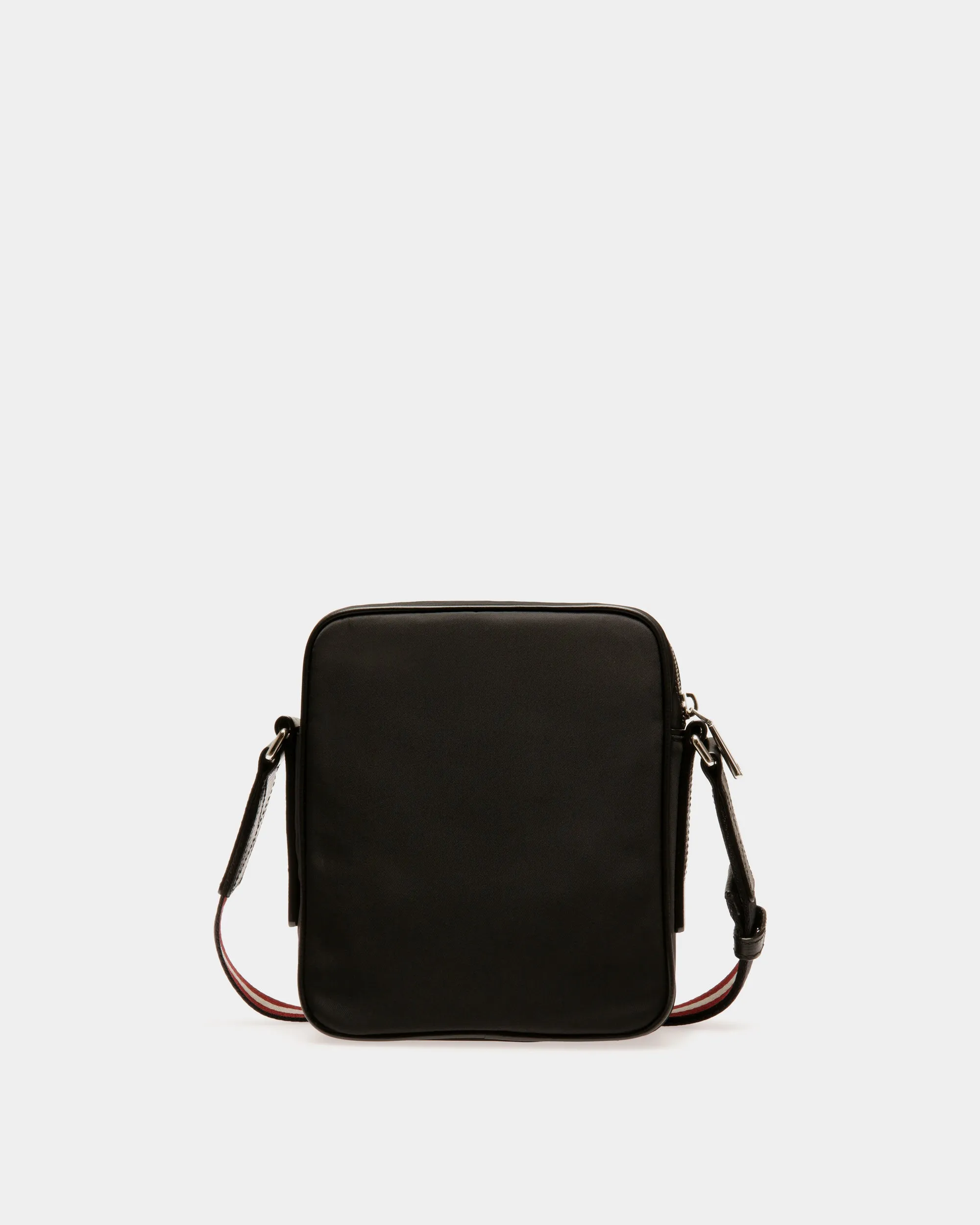 Explore Crossbody Bag In Black Leather And Nylon