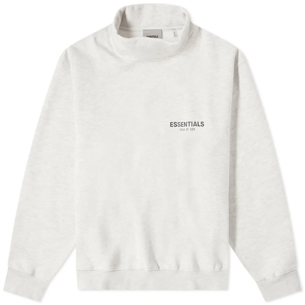 Fear of God ESSENTIALS Mock Neck SweatOatmeal Heather