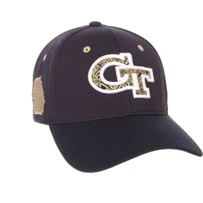 Georgia Tech Yellow Jackets Zephyr Dark Navy Rambler Stretch Fit Hat Cap (M/L)