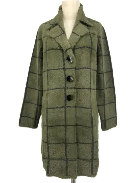 Habitat Jacquard Car Coat/Olive Windowpane