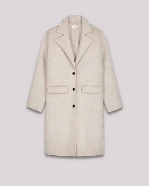 Hartford Woven Ville Coat in Natural