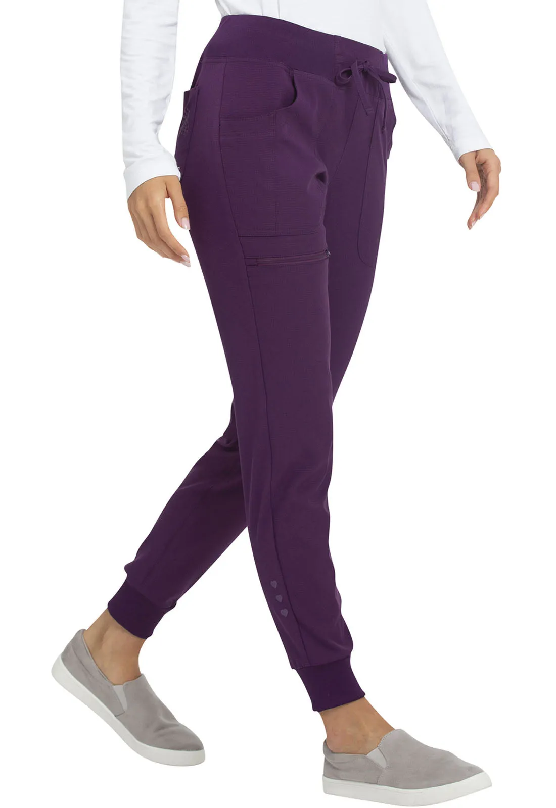 HeartSoul The Jogger Low Rise Tapered Leg Pants Eggplant