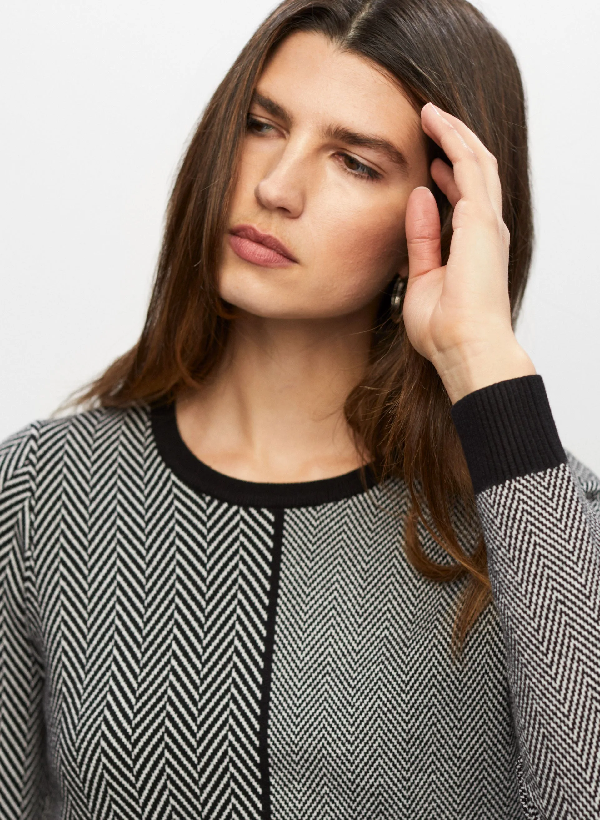 Herringbone Contrast Sweater