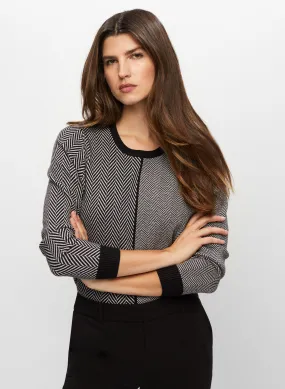 Herringbone Contrast Sweater