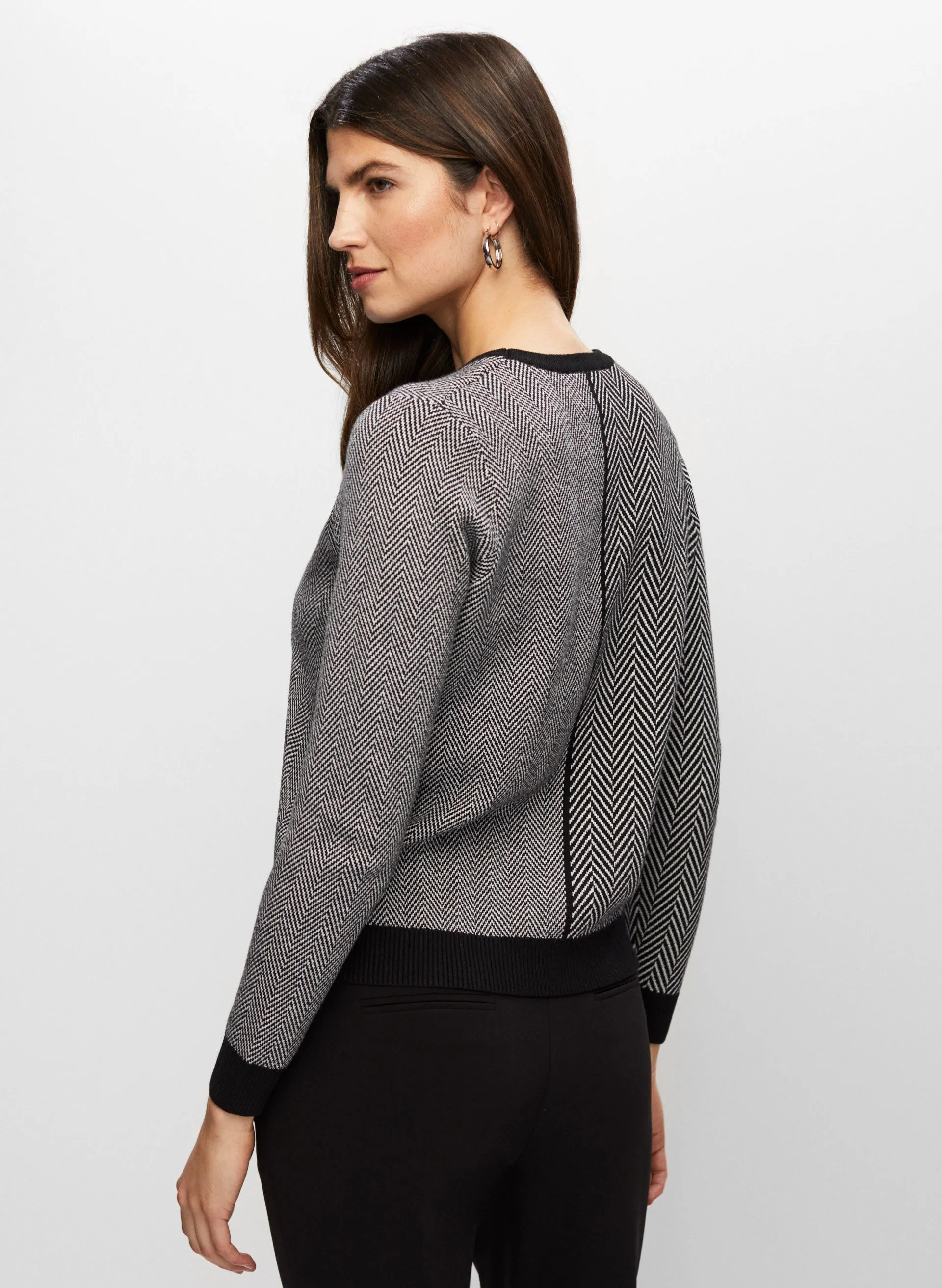 Herringbone Contrast Sweater