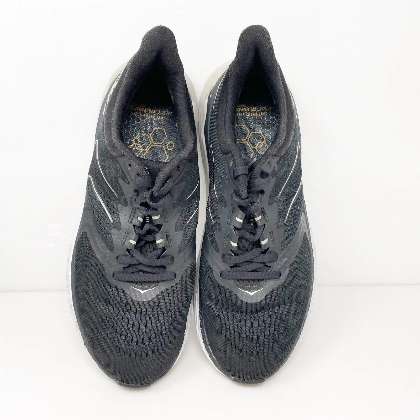 Hoka One One Womens Arahi 5 1115012 BWHT Black Running Shoes Sneakers Size 9 B