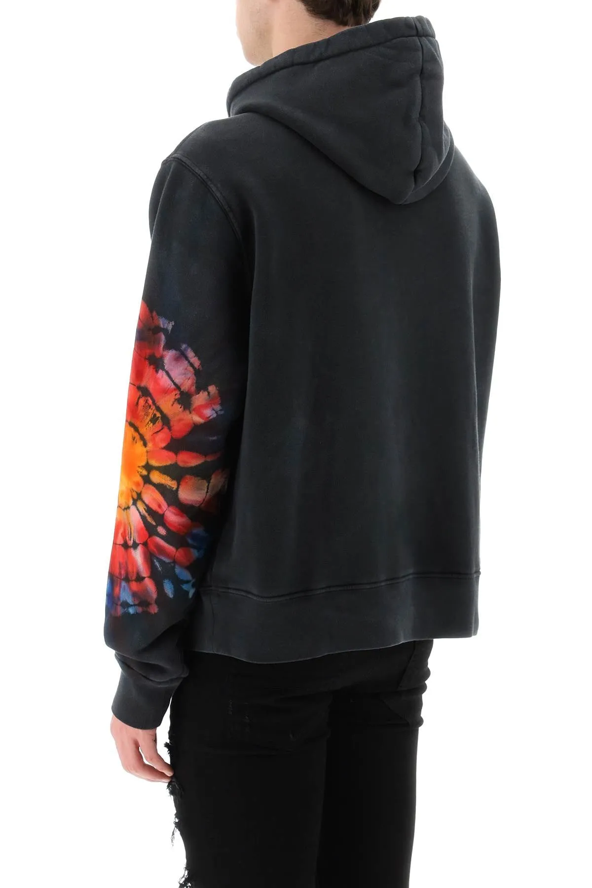 Hoodie With Tie Dye Sleeves