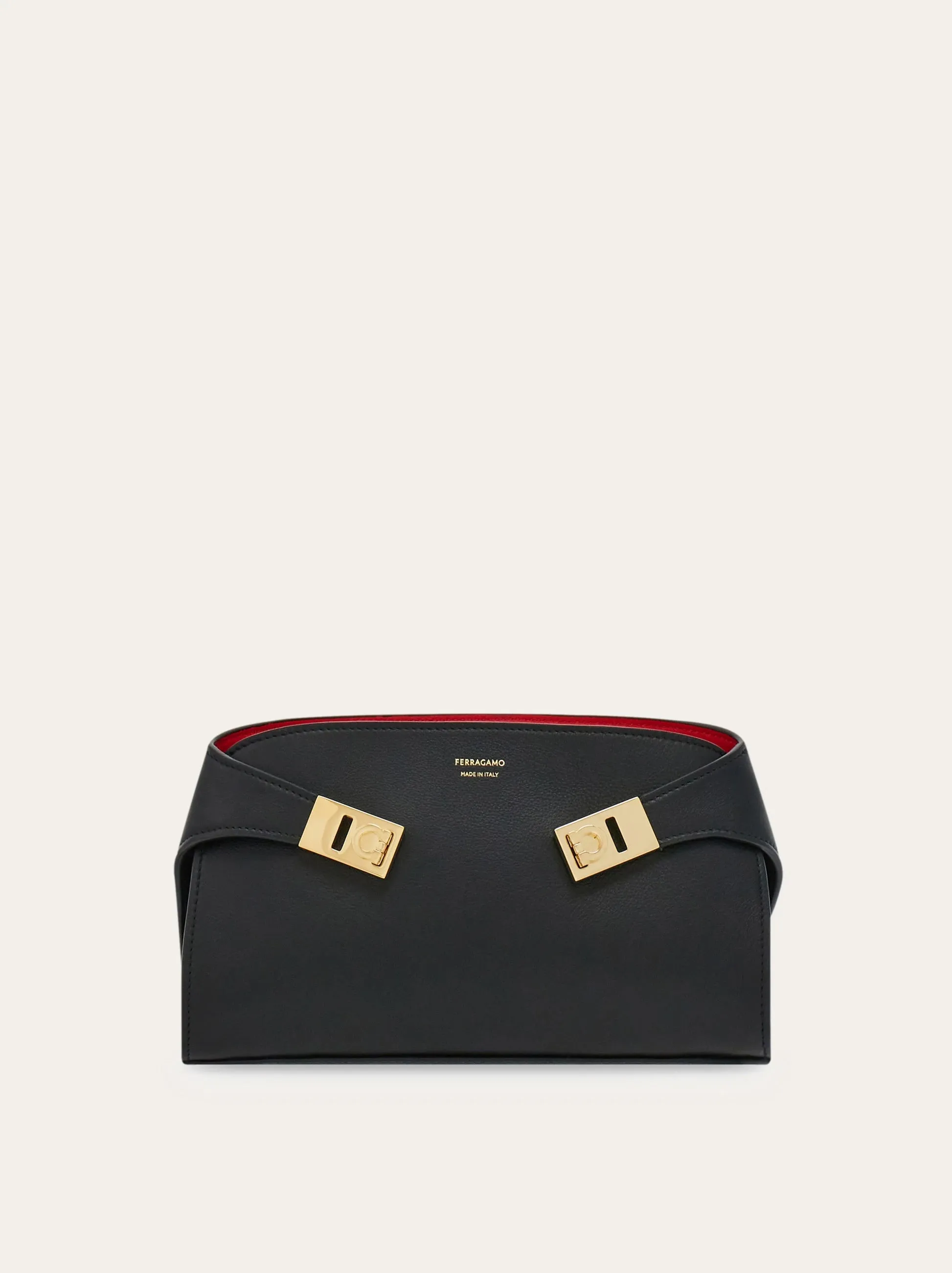 Hug Crossbody Bag in Black/Flame Red