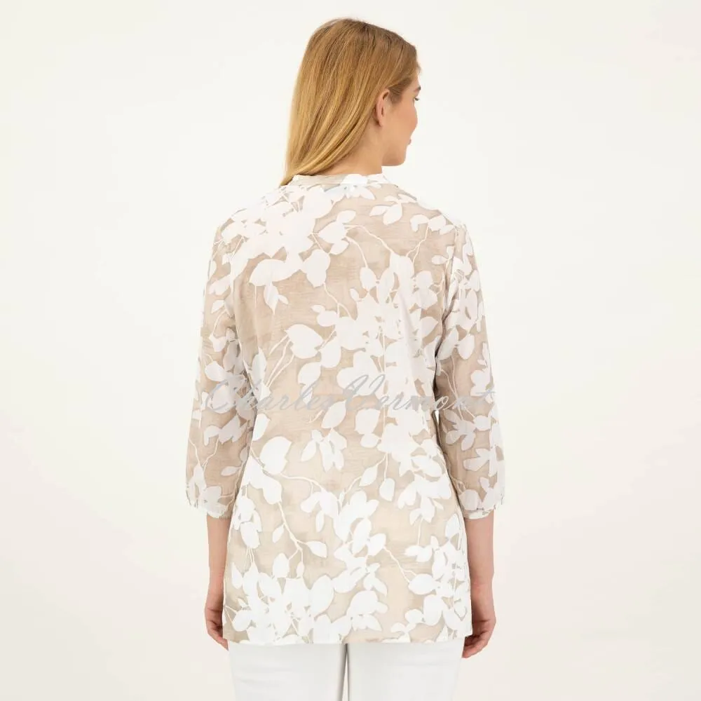 Just White Blouse - Style J1927 (Beige)