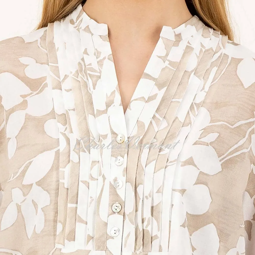 Just White Blouse - Style J1927 (Beige)