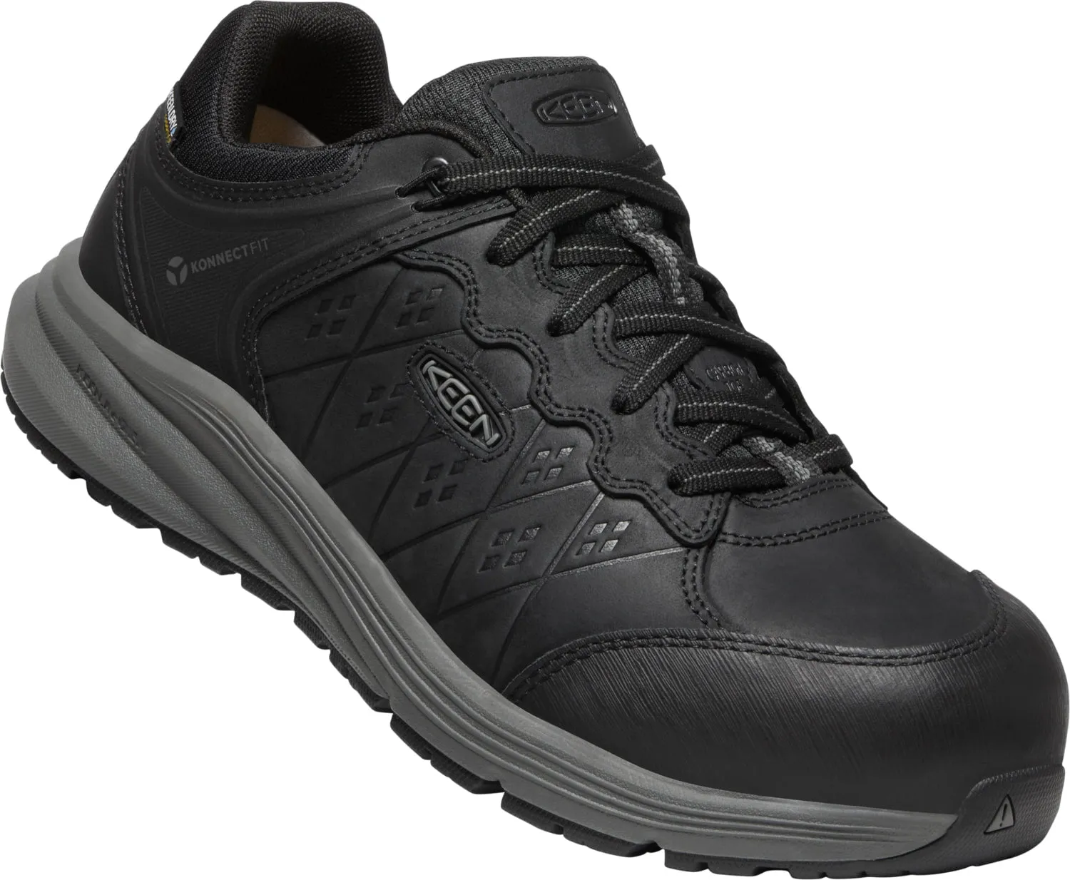 Keen Utility Mens Vista Energy WP CT Black/Gun Metal Leather Work Shoes