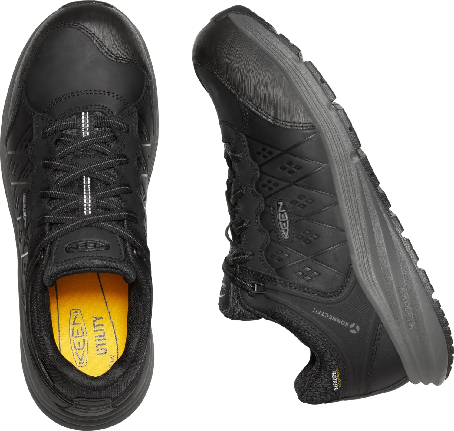 Keen Utility Mens Vista Energy WP CT Black/Gun Metal Leather Work Shoes