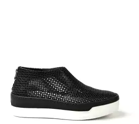 LAST PAIRS 36/37/38/40- JODIE BACK ZIP SHOES SOFT PERFORATED LEATHER BLACK