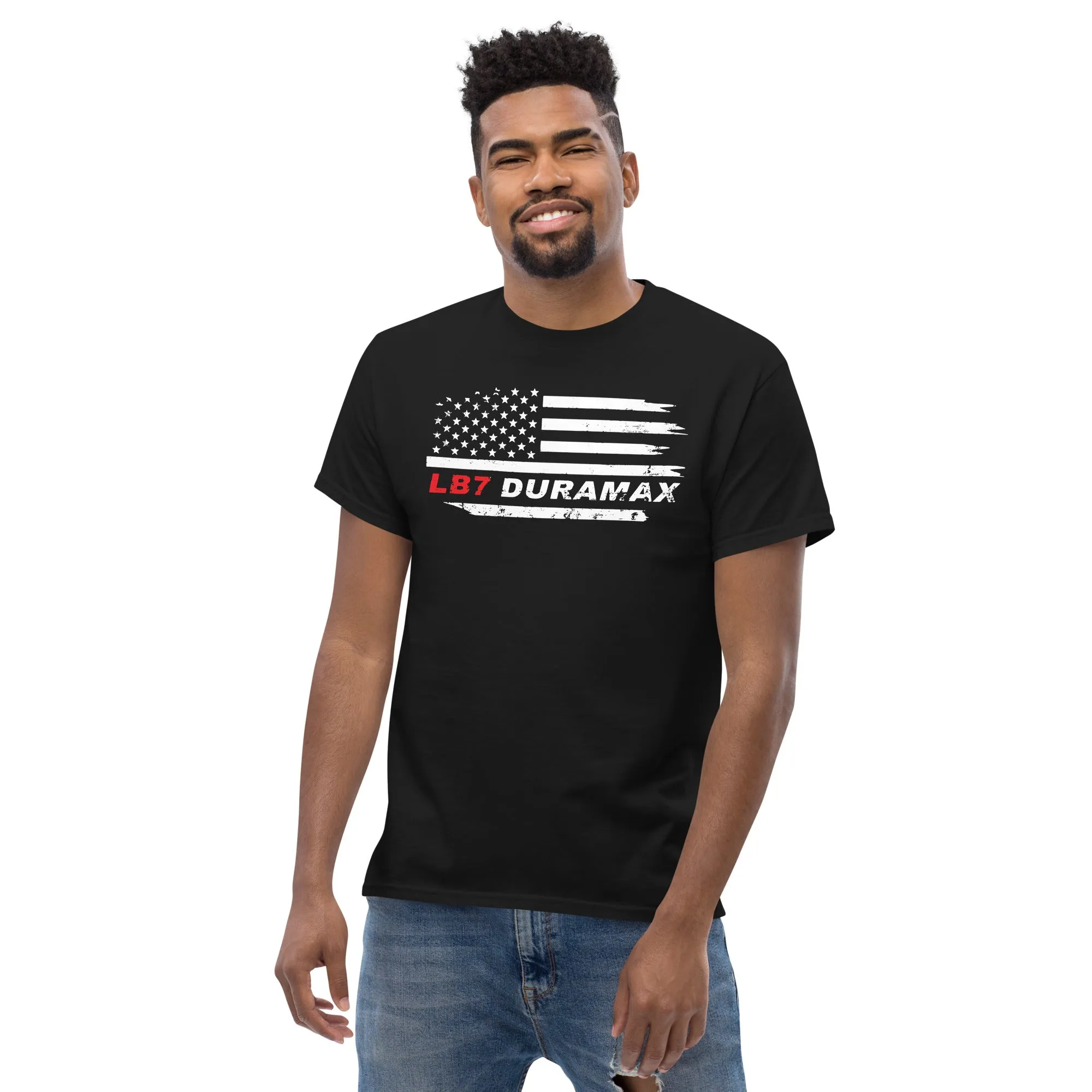 LB7 Duramax T-Shirt With American Flag Design