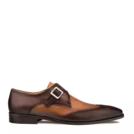 Leather Wing Tip Monk Strap