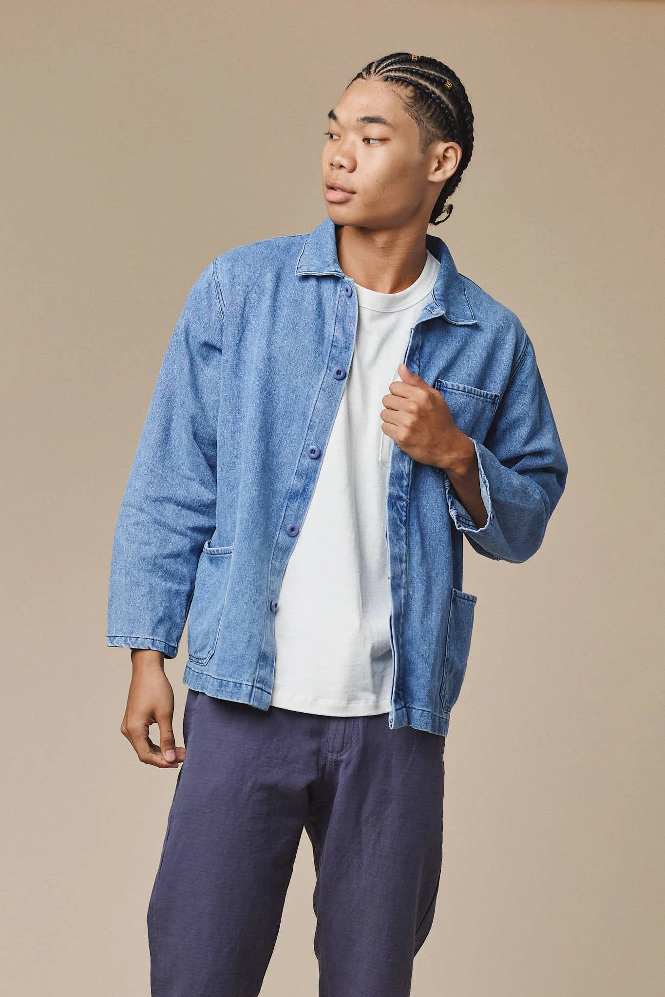 Light Denim Olympic Jacket