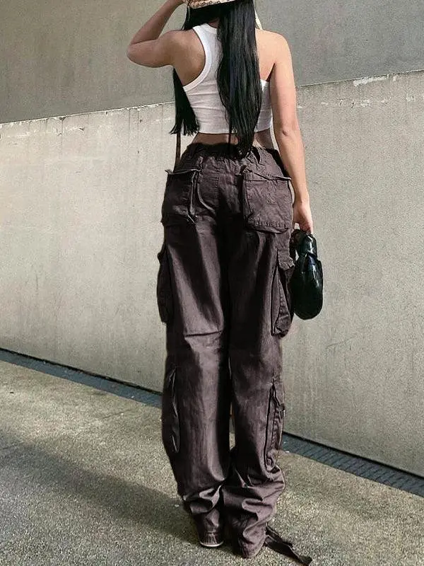 Loose Wide Leg Women Cargo Pants