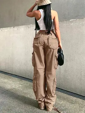 Loose Wide Leg Women Cargo Pants