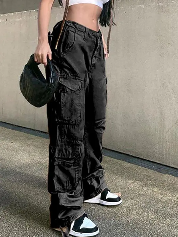 Loose Wide Leg Women Cargo Pants