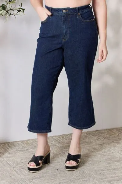 Lydia High Waist Cropped Wide Leg Jeans