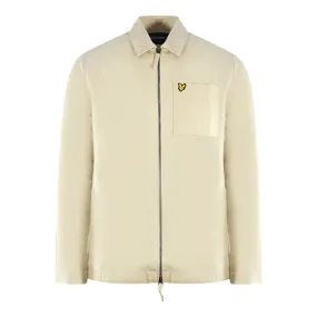 Lyle & Scott Twill Beige Overshirt Jacket