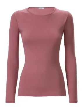 Maglietta girocollo in Eco Cotton - Rosa Antico