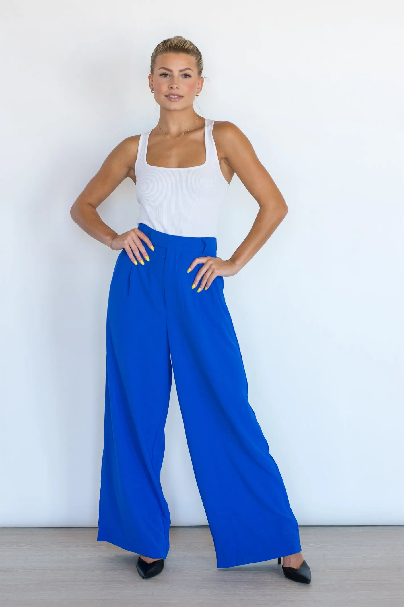 Make the Move Pleated Royal Blue Trouser