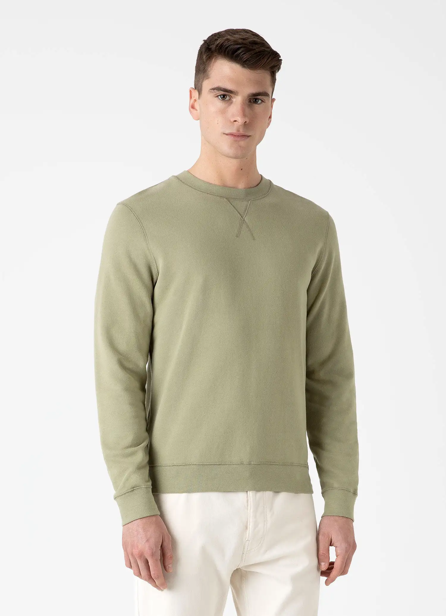 Men's Loopback Sweatshirt in Pale Khaki