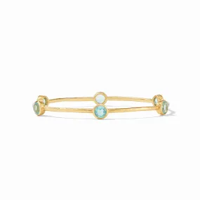 Milano Bangle Bracelet Gold Bahamian Blue - Medium by Julie Vos