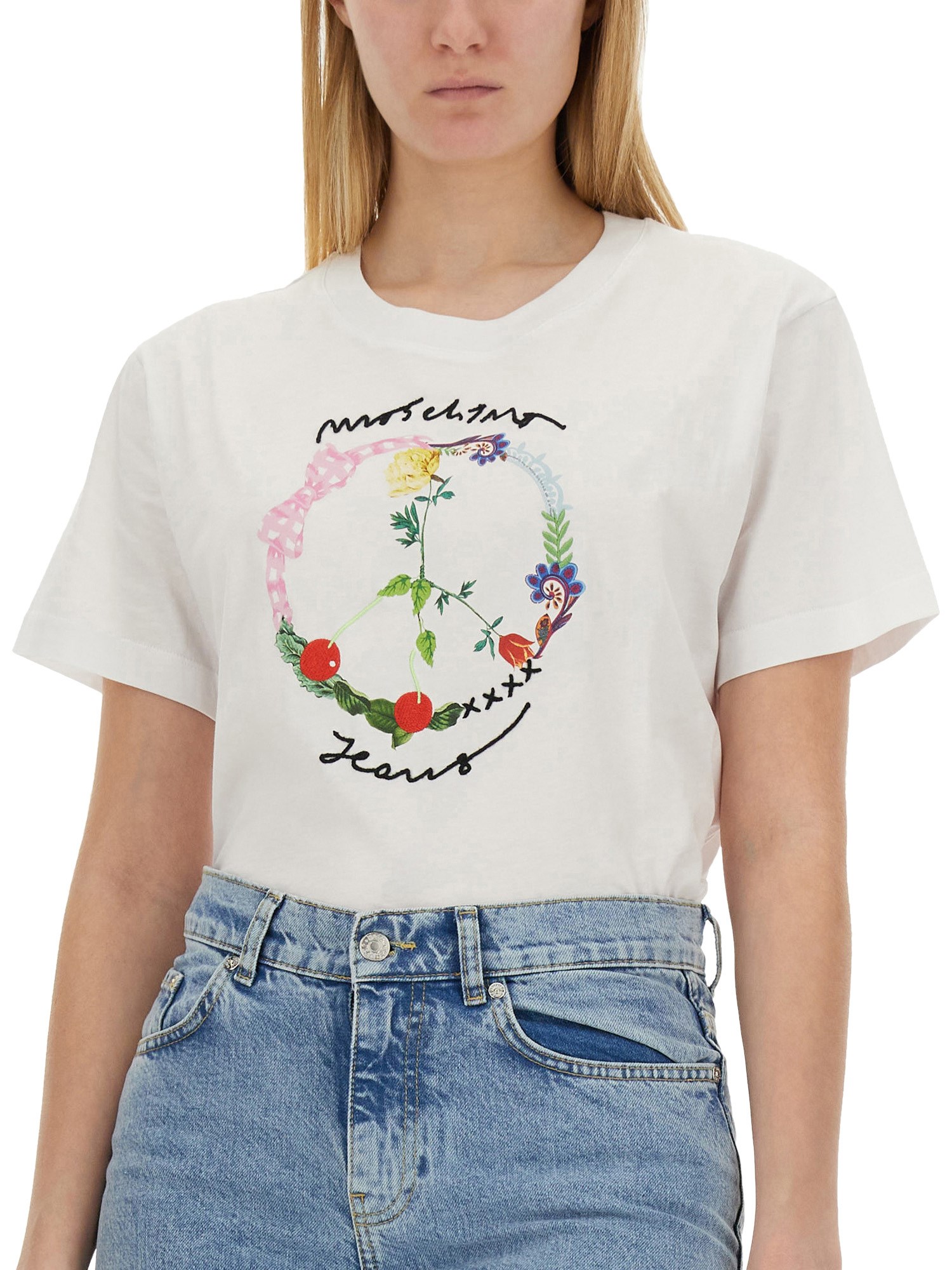 MOSCHINO JEANS    T-SHIRT WITH LOGO