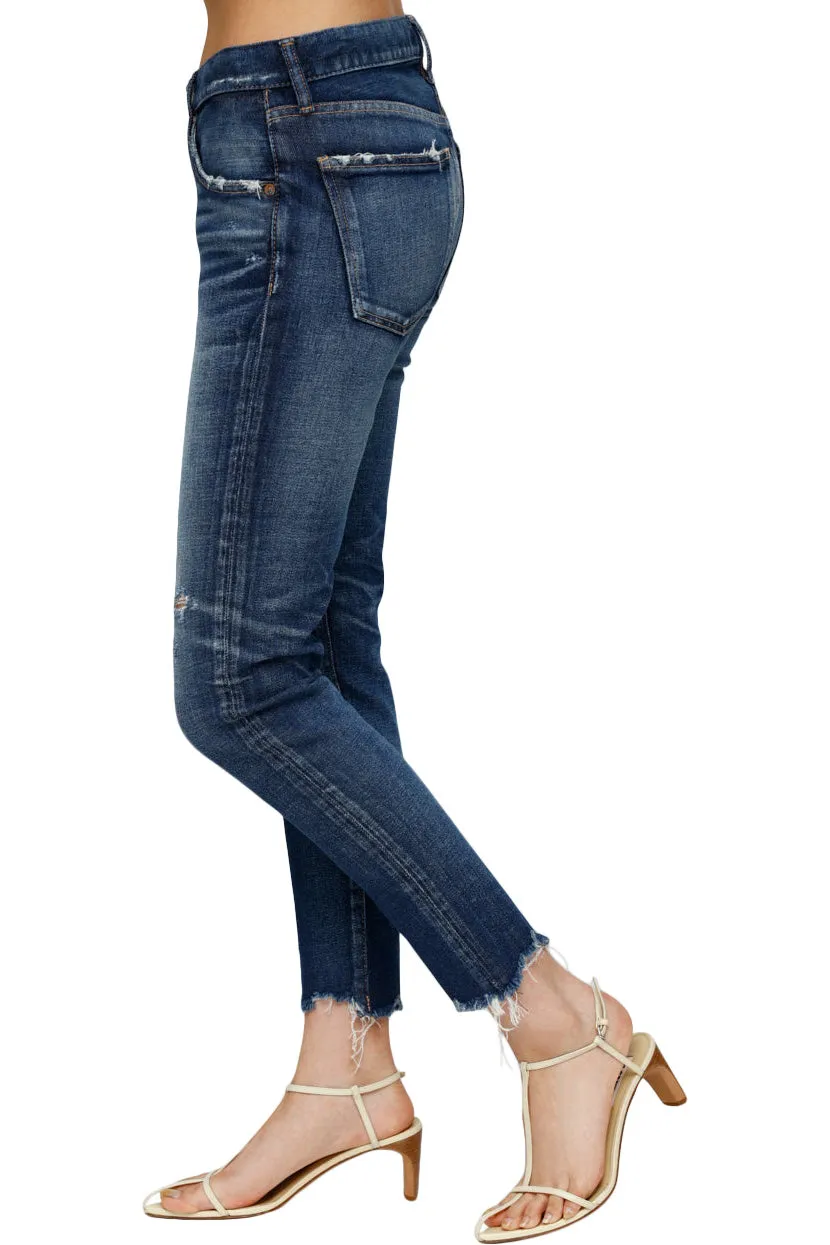 Moussy Denim Checotah Skinny in Dark Blue