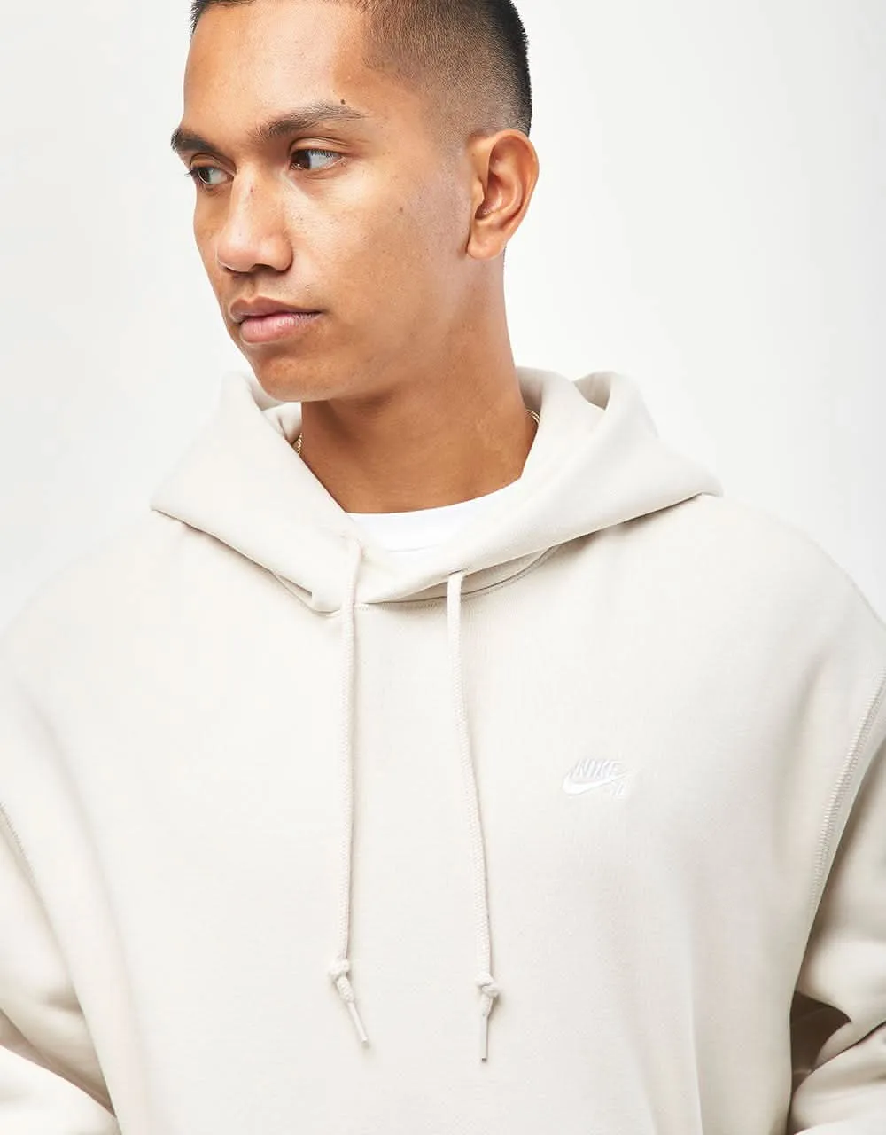 Nike SB Essential Logo Pullover Hoodie - Light Orewood Brown/White