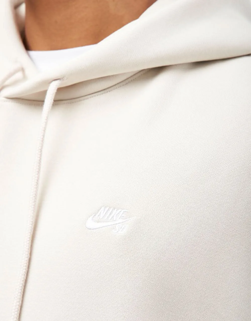 Nike SB Essential Logo Pullover Hoodie - Light Orewood Brown/White