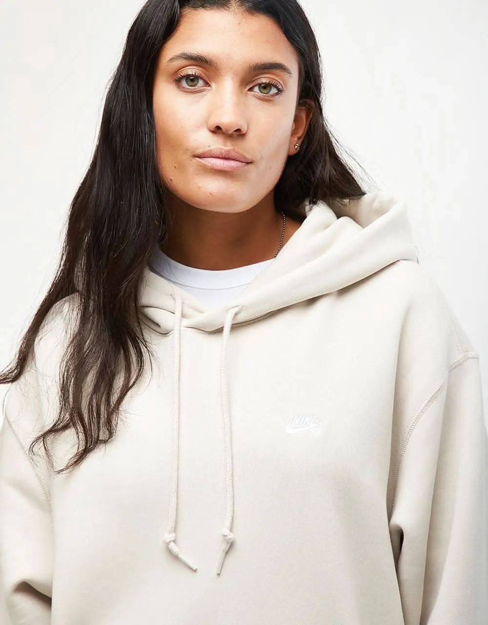 Nike SB Essential Logo Pullover Hoodie - Light Orewood Brown/White