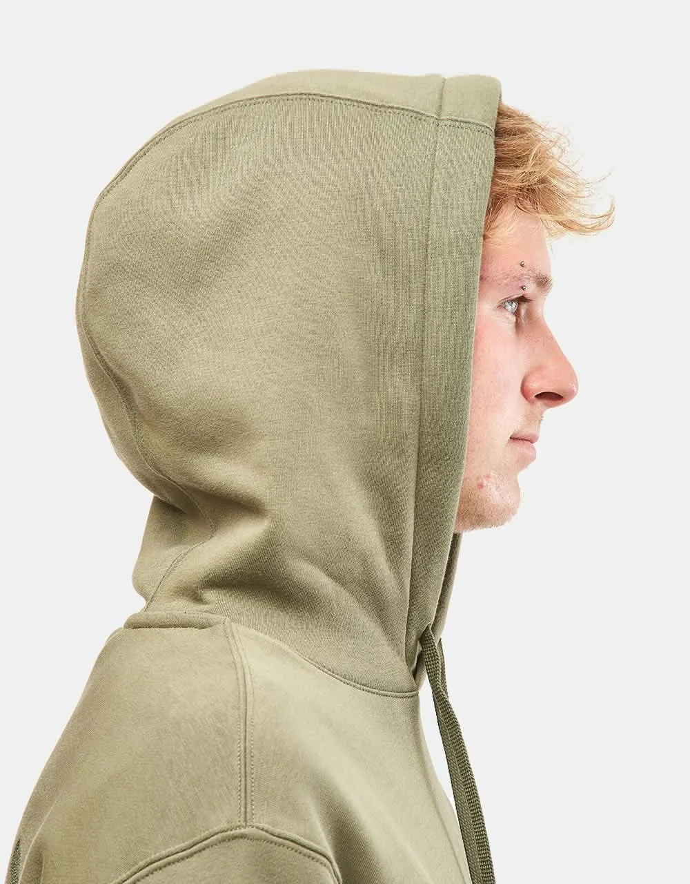 Nike SB Skate Pullover Hoodie - Medium Olive/White