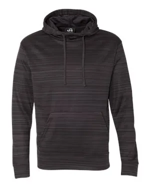 ODYSSEY STRIPED PERFORMANCE FLEECE LAPOVER HOODED SWEATSHIRT