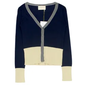 Olive & Orange Navy/Cream Cardigan