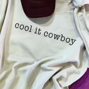 Online Exclusive | Cool It Cowboy Long Sleeve Graphic Sweatshirt in Cream