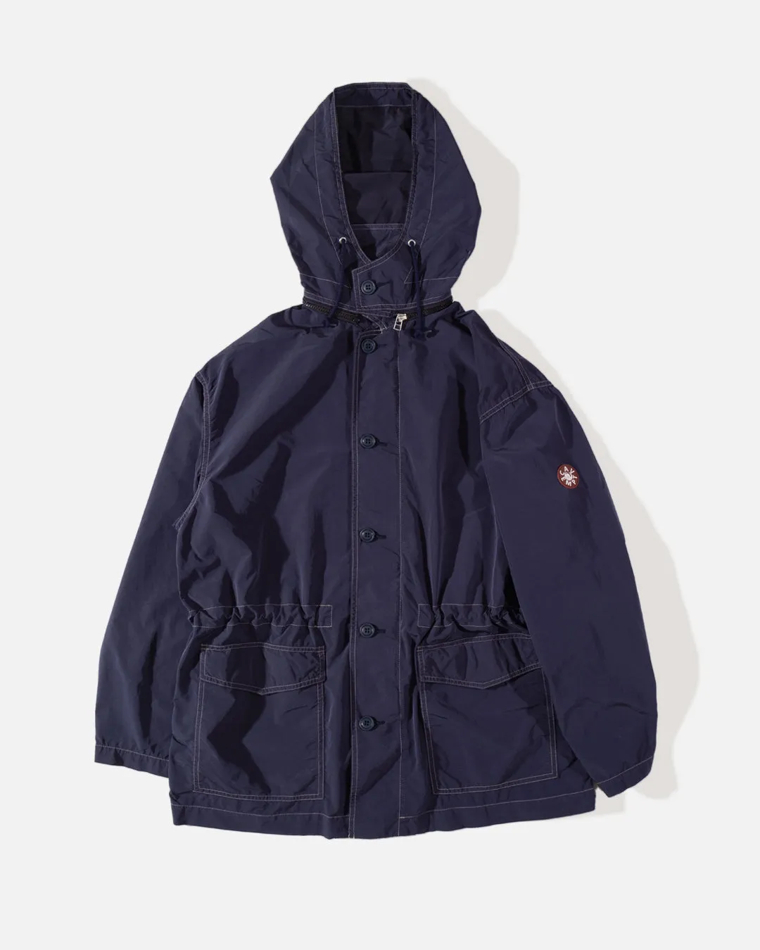 Overdye Detach Hood Coat - Navy