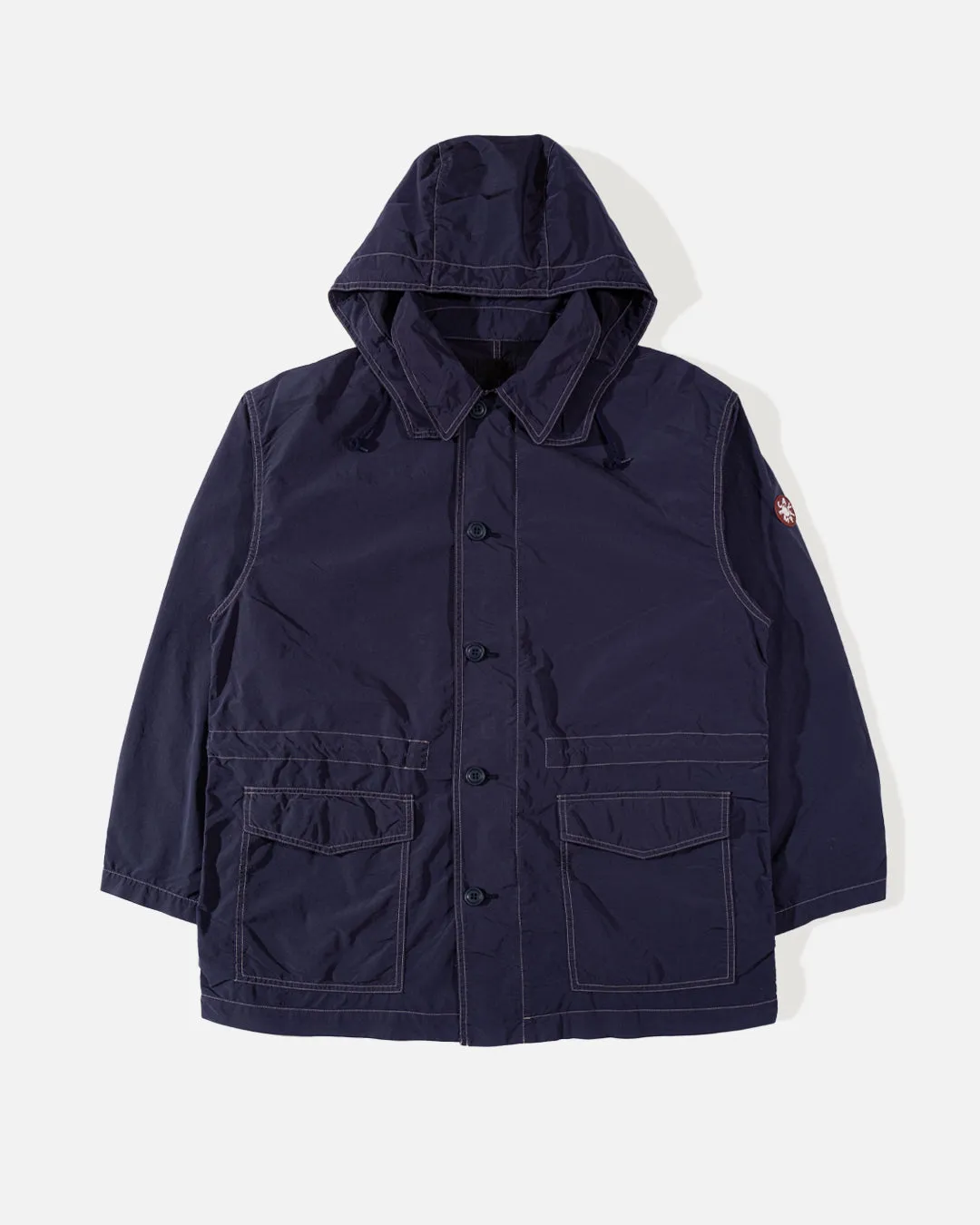 Overdye Detach Hood Coat - Navy