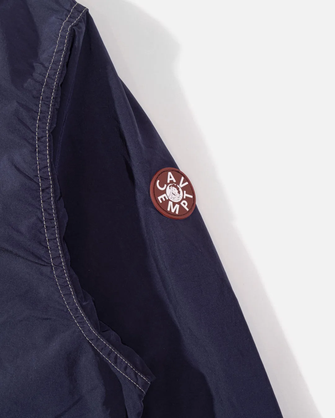 Overdye Detach Hood Coat - Navy