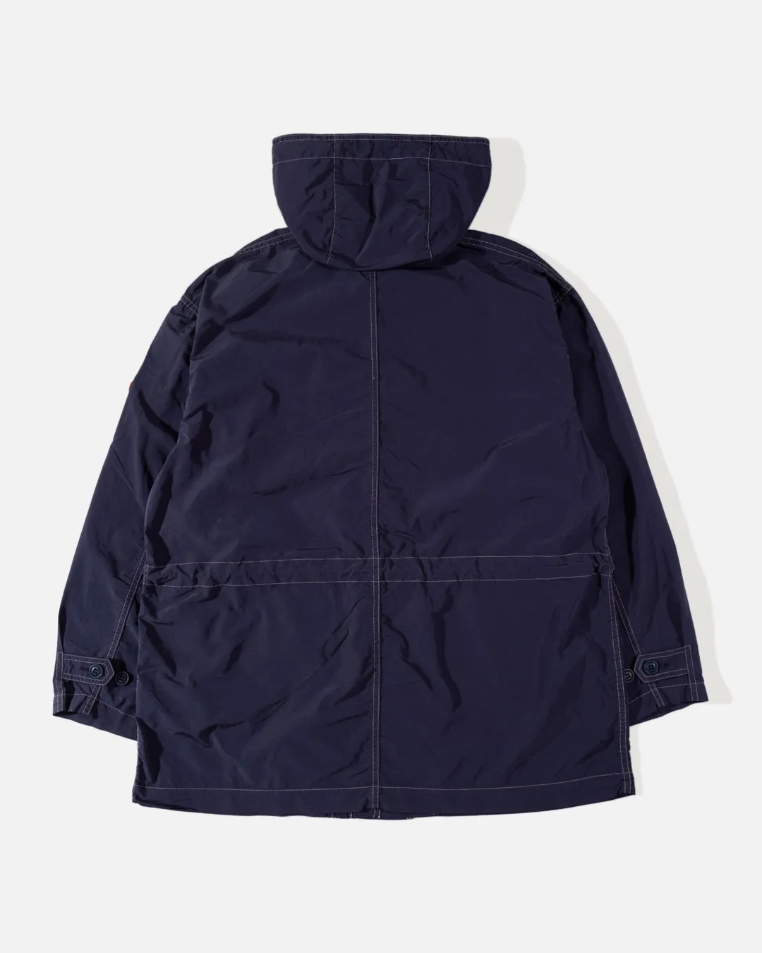 Overdye Detach Hood Coat - Navy