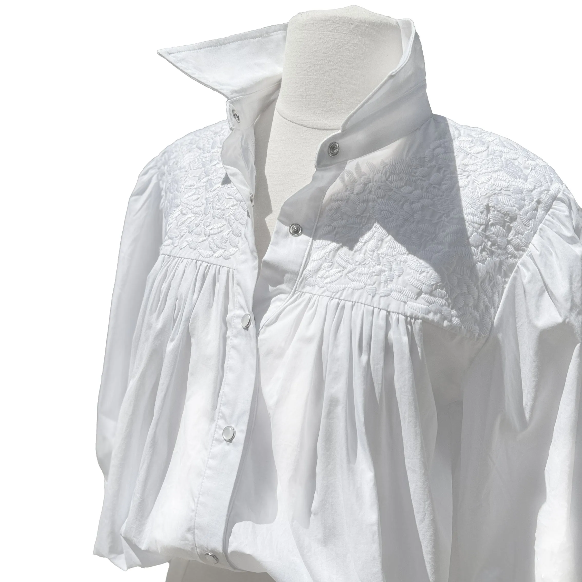 PRE-ORDER: Double White Cowgirl Blouse (early August shipment)