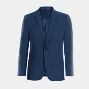 Royal blue limited 1 button Jacket with patched pockets