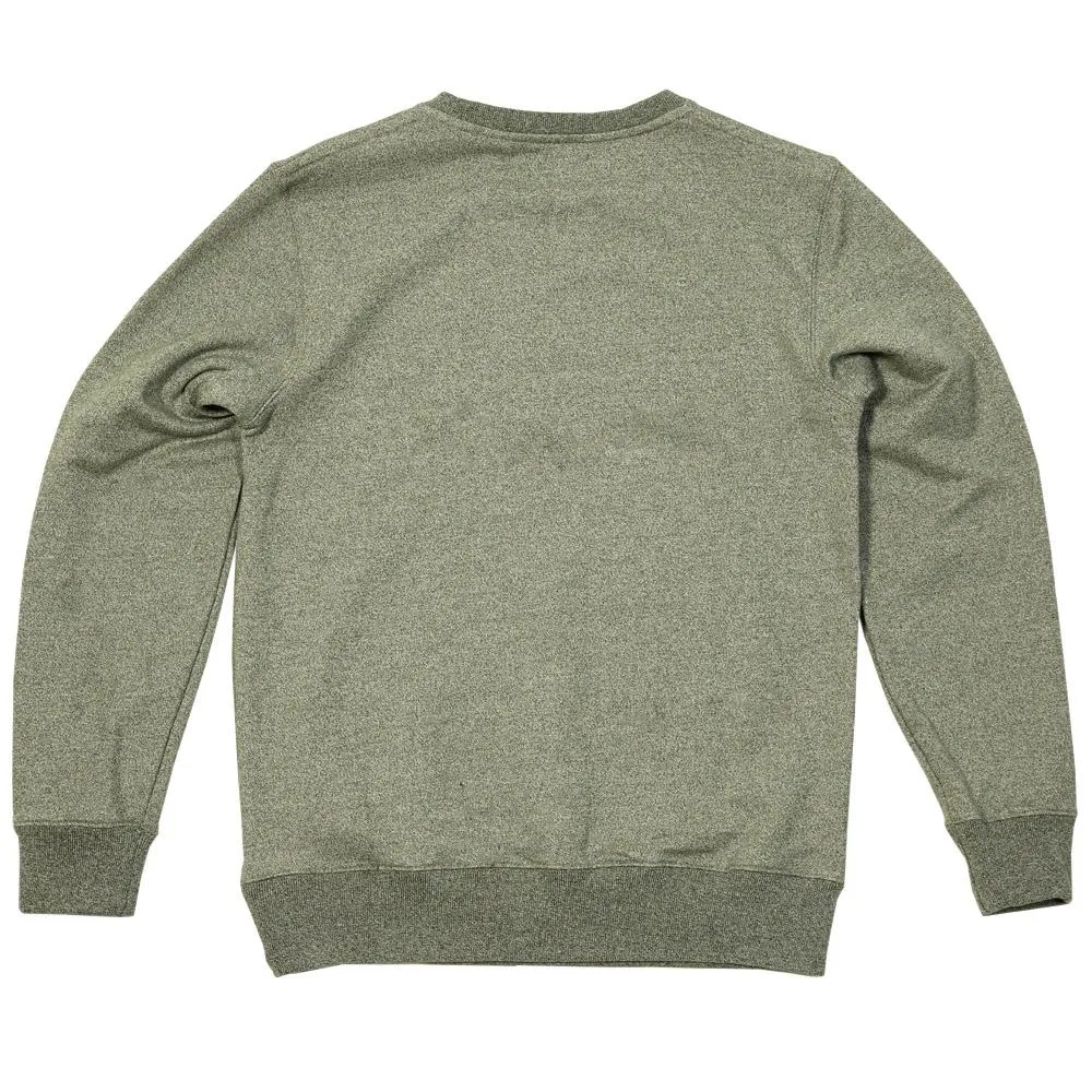 Saturdays Bowery Chest S Crew Neck SweatDark Green Heather