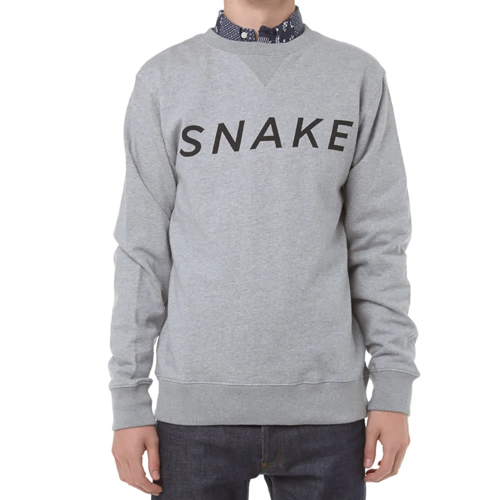 Saturdays Bowery Snake Crew Neck SweatGrey Heather