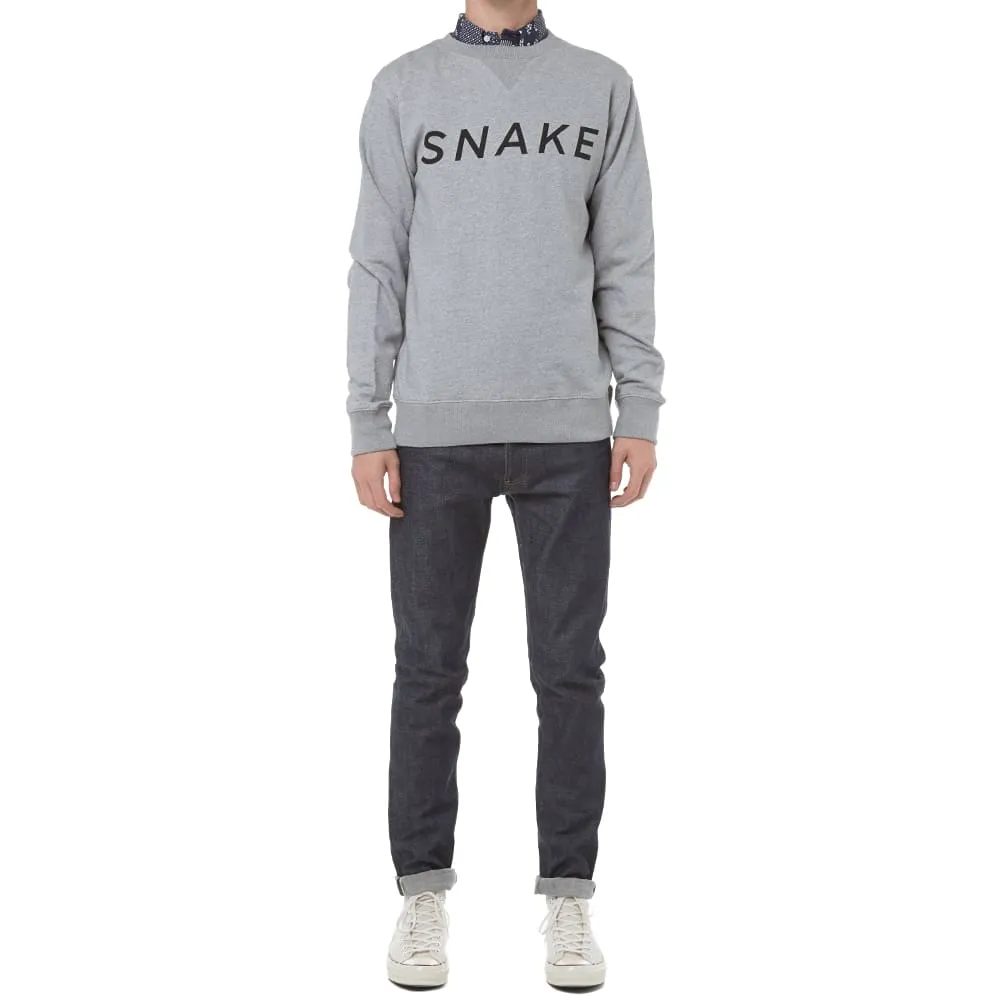 Saturdays Bowery Snake Crew Neck SweatGrey Heather