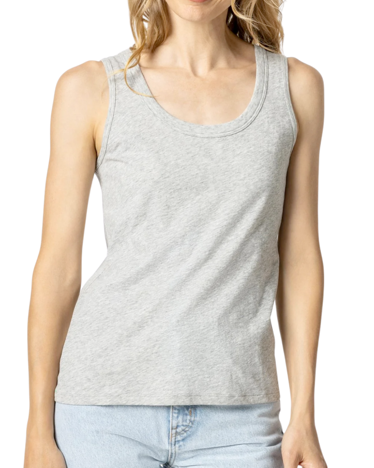 Scoop Neck Tank (Heather Grey)