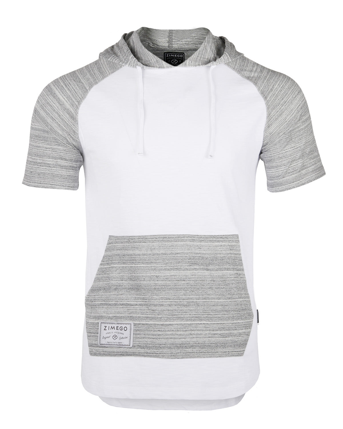 Short Sleeve Raglan Henley Hoodie